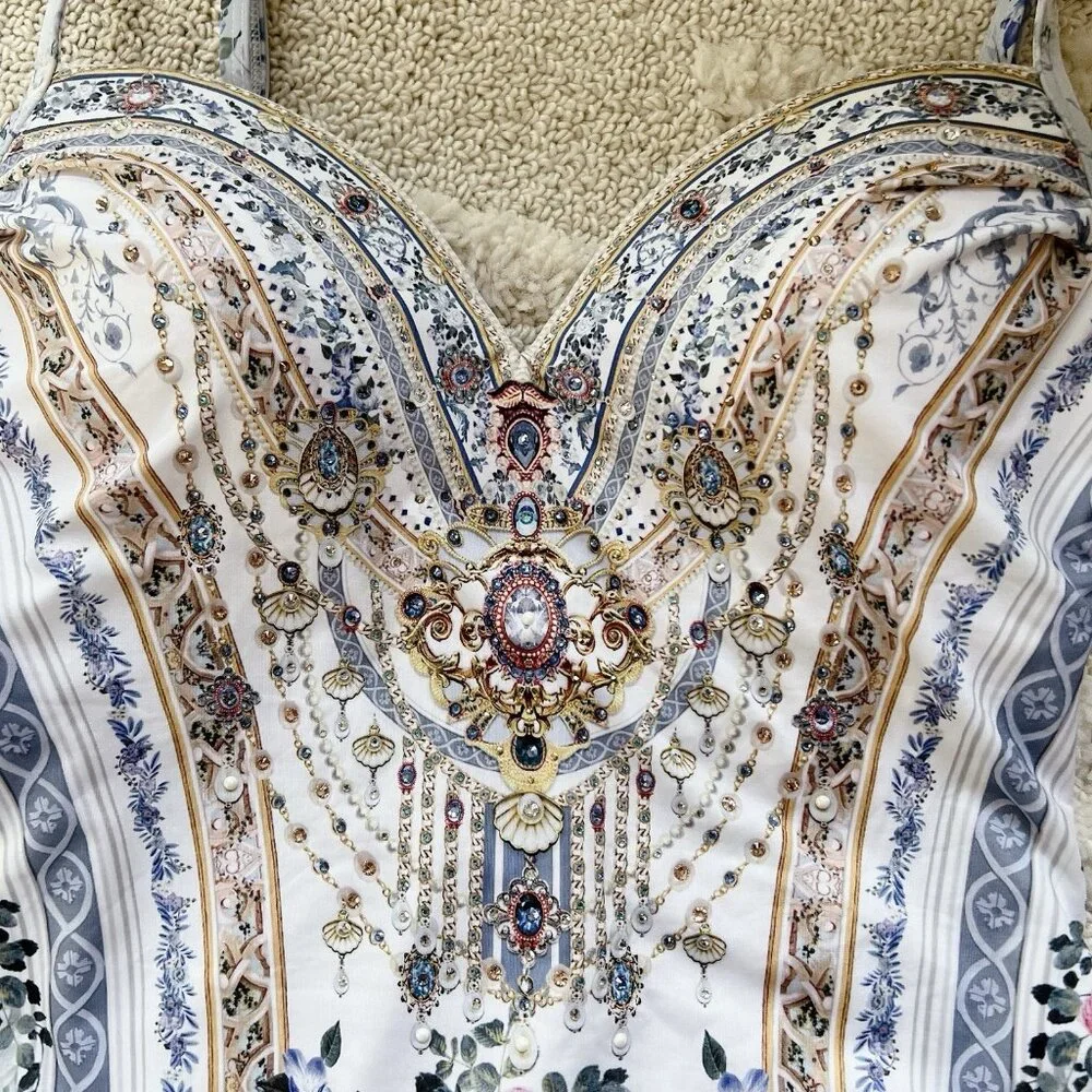 Camilla Multicolor Jewel-Embellished One Piece Swimsuit - Picture 4 of 10